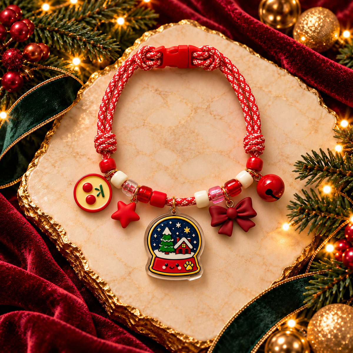 PAWDORA Christmas Charm Collar · Single